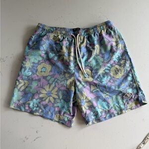 Pacsun Pastel Floral Men's Swim Trunks